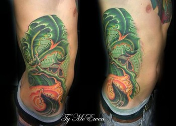 Tattoos - Bio-Organic tattoos - Bio-Organic Rib Tattoo